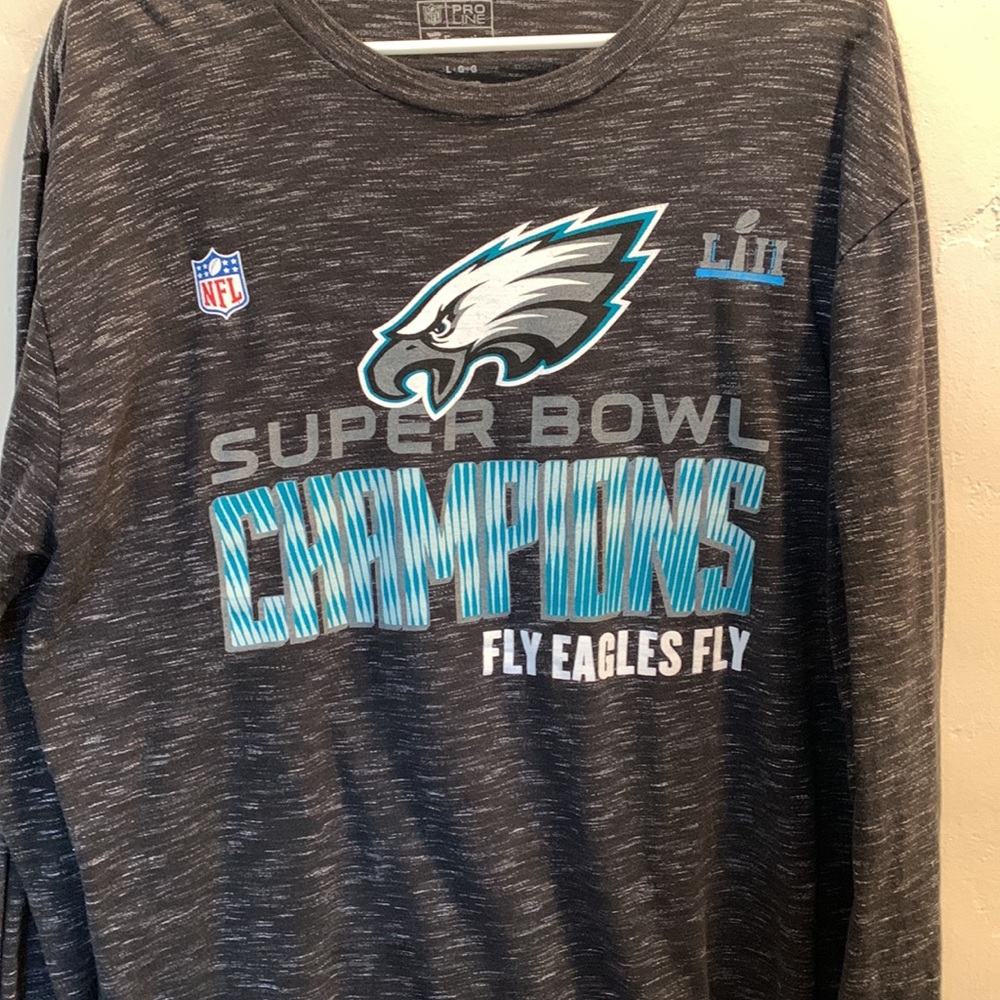 Philadelphia Eagles Champion Super LIII Bowl Shirt Size Large